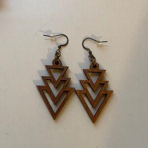 Geometric Wooden Earrings